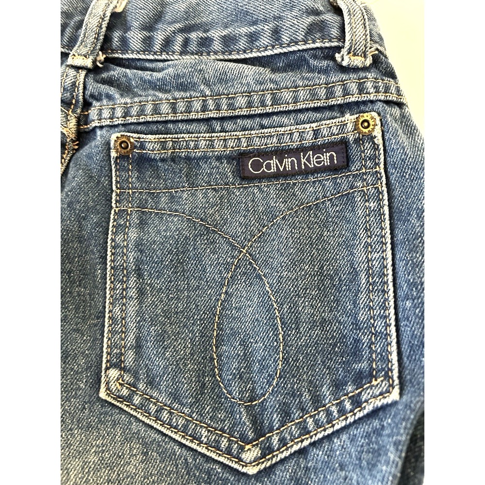 Vintage 70s 80s Calvin Klein High Rise Jeans o Scovill Zipper Riveted Pocket USA